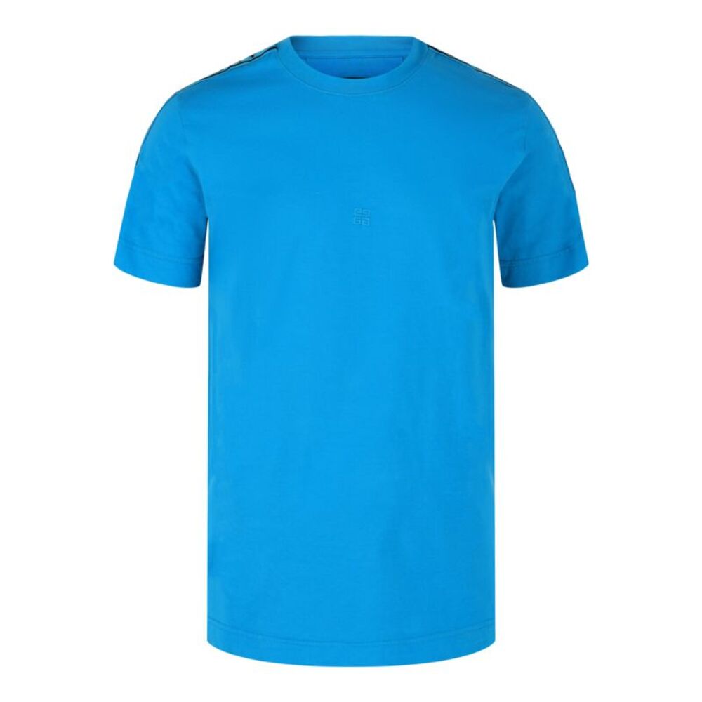 Givenchy Logo Tape T-Shirt Blue Mens